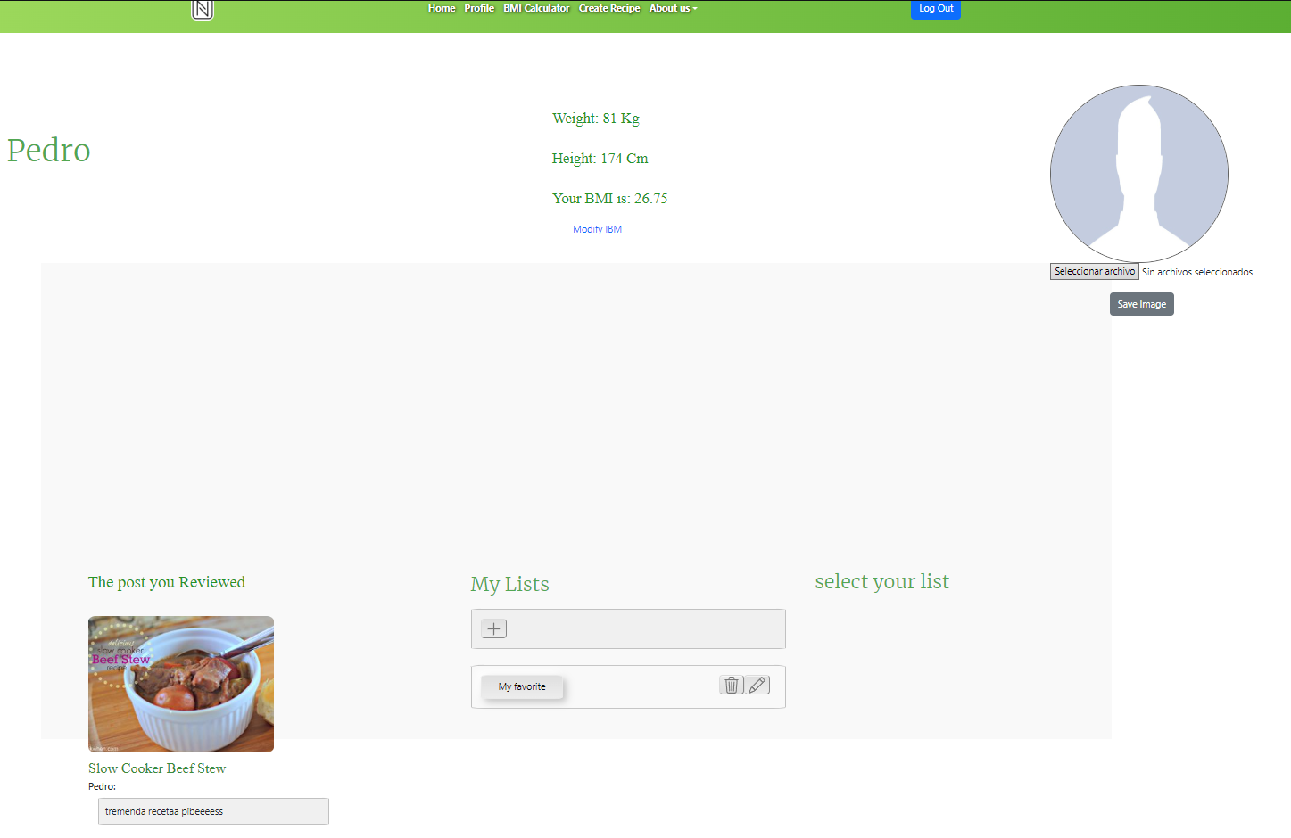 Captura de Nutri-U Food App 3